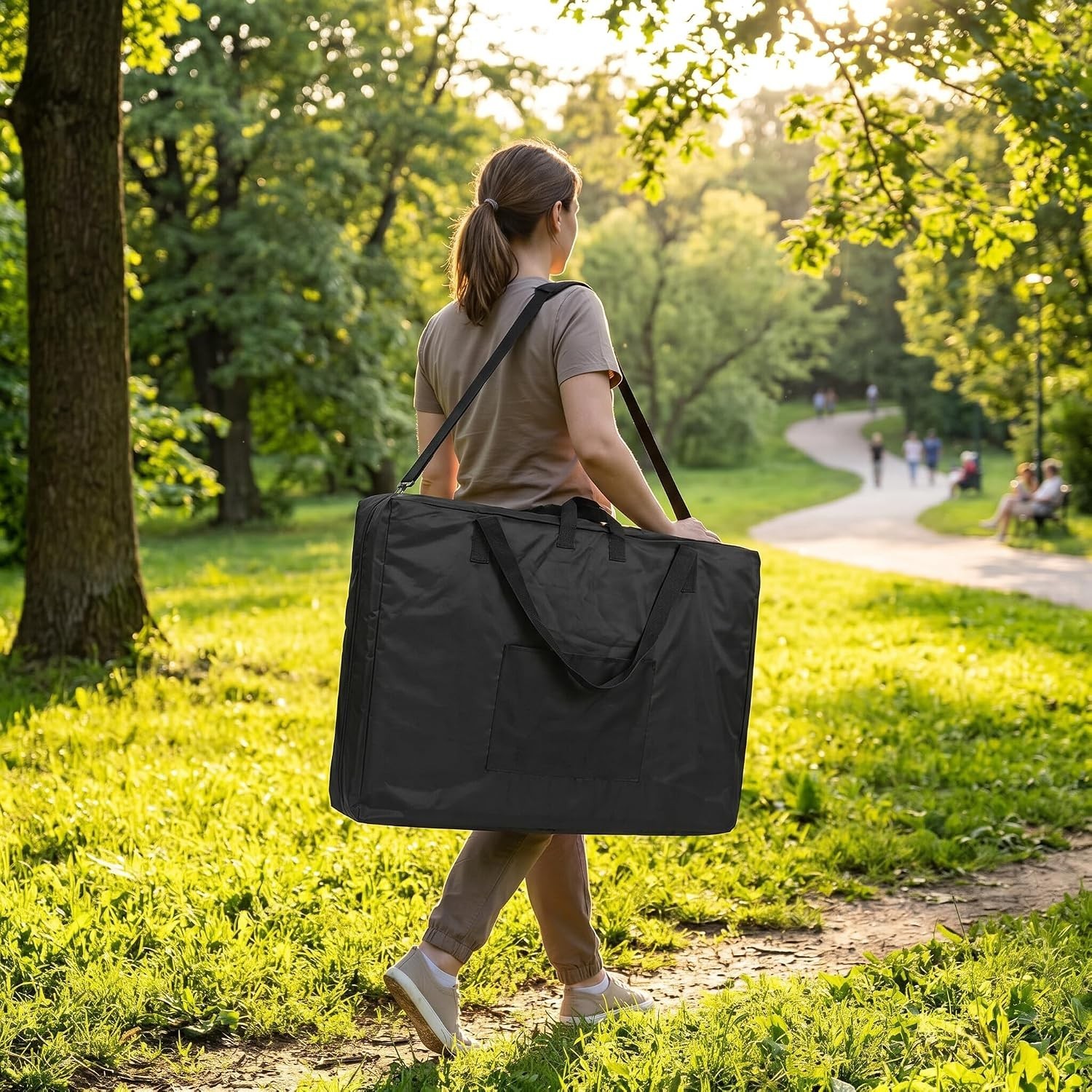 Universal Massage Bed Carrying Bag - Durable Canvas, Space-Saving Design