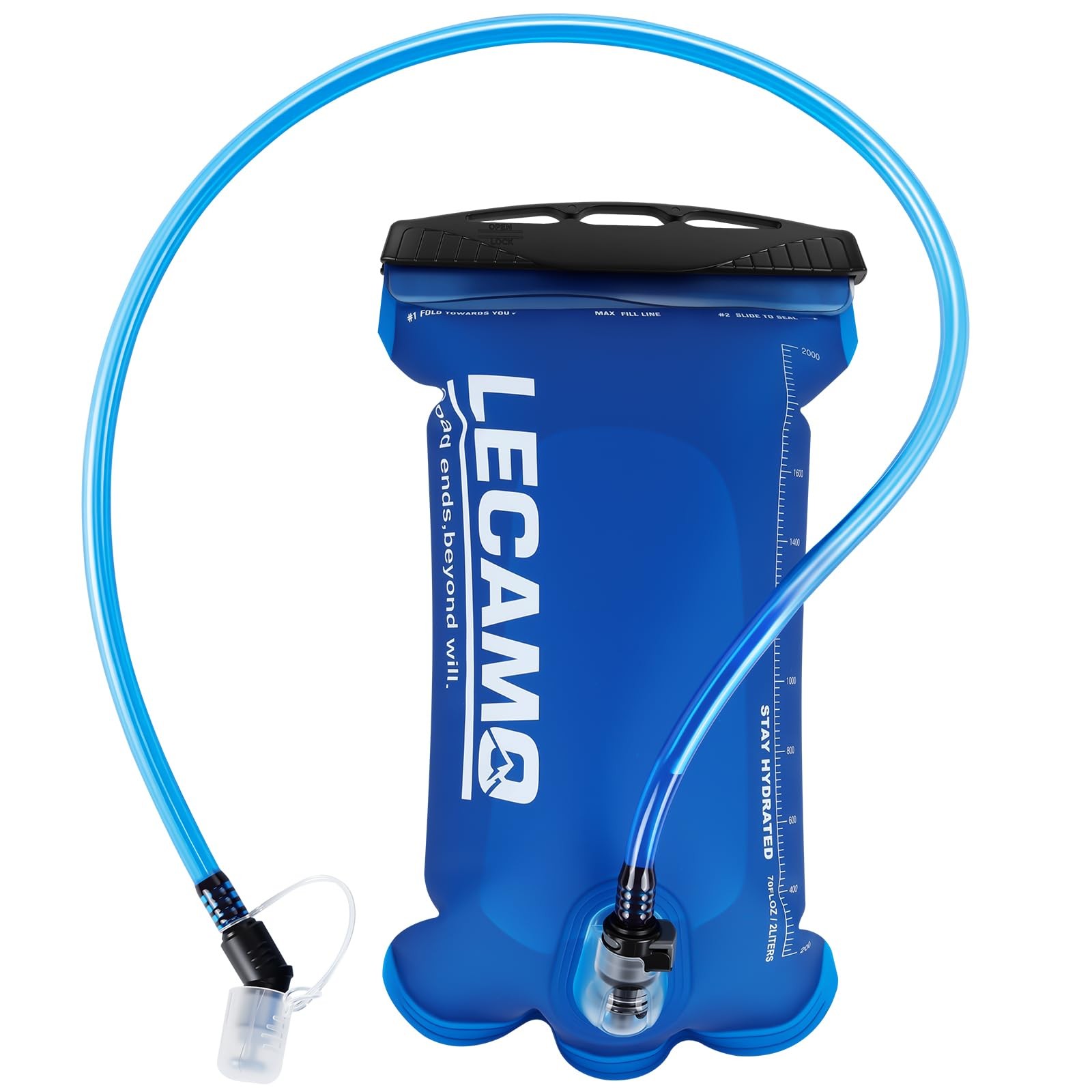 LECAMO 2L Hydration Bladder, LeakProof TPU Water Reservoir with Insulated Tub...
