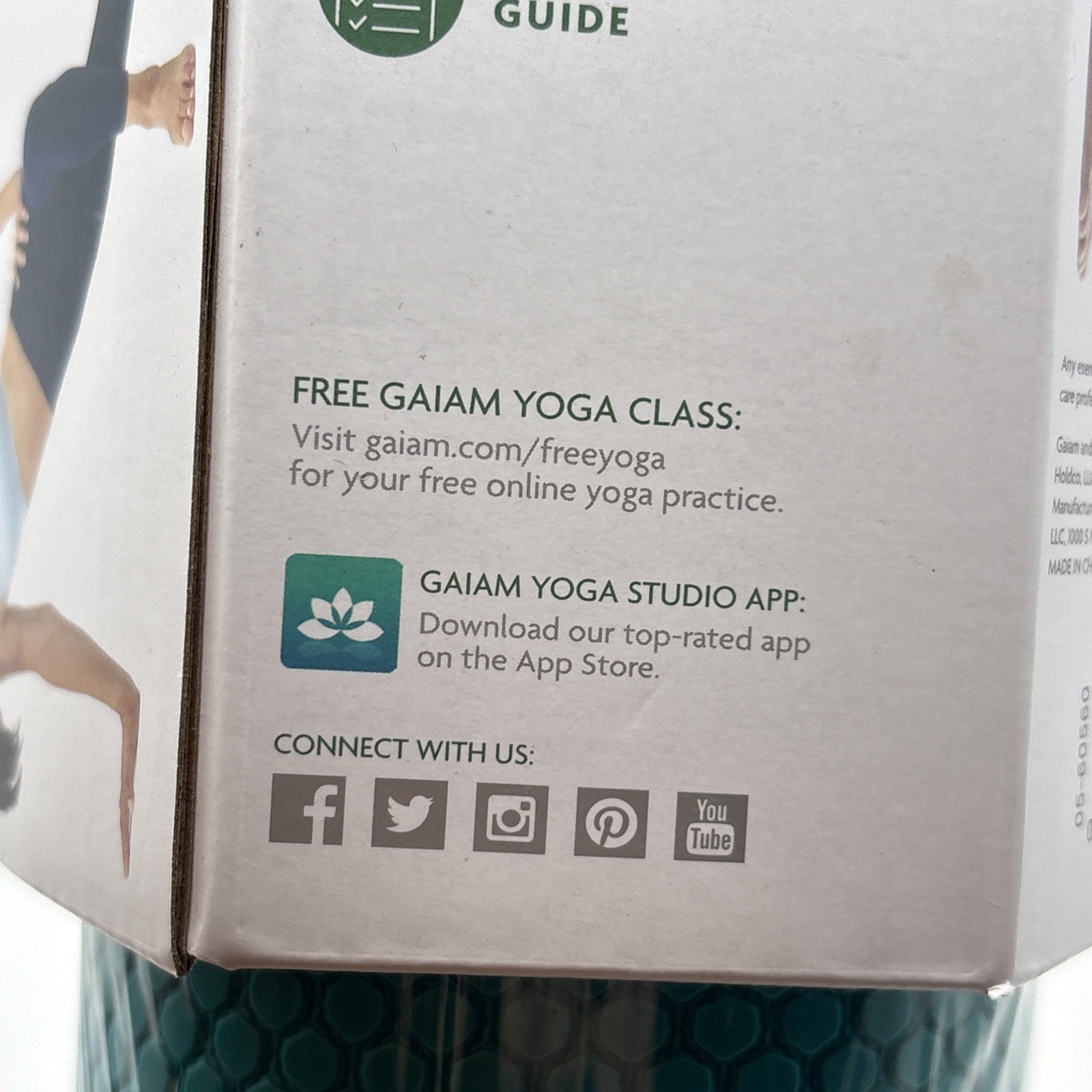 Gaiam Restore Foam Roller Compact 12" Foam - Textured Teal Blue