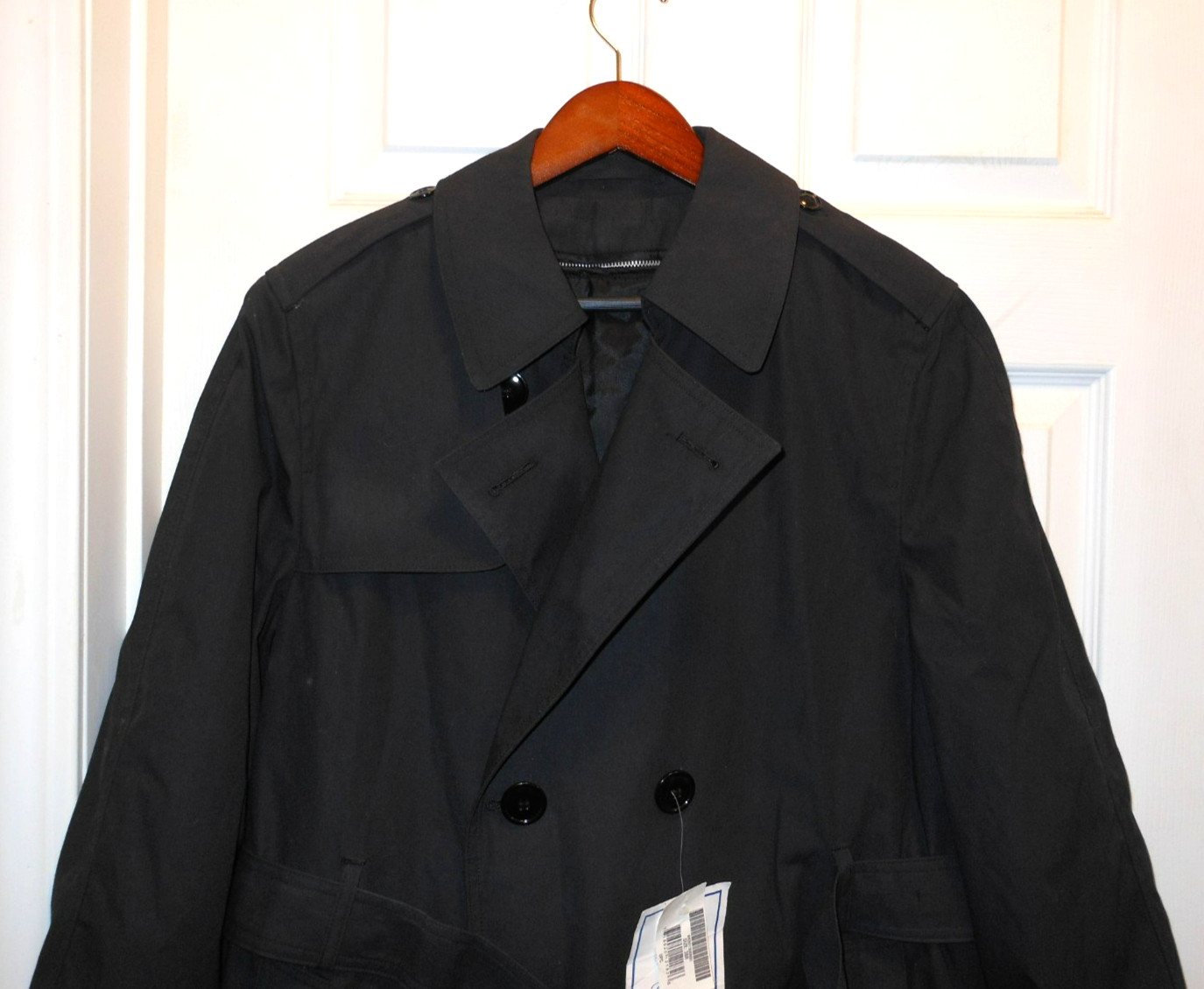 U.S Navy Military Uniform Men's All Weather Trench Coat Black w/Liner 38 Reg NEW