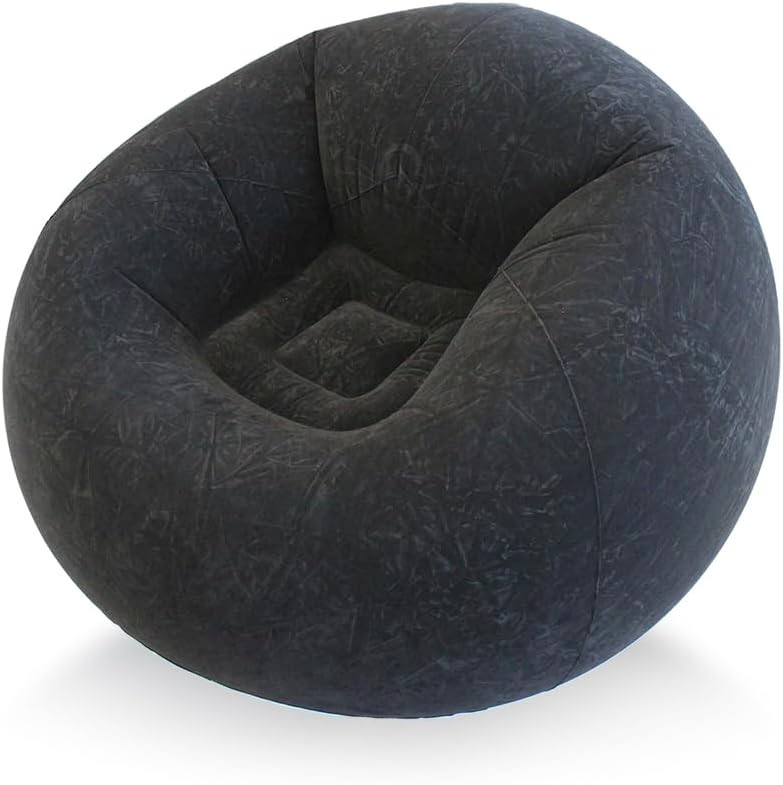 45x45x28 Iatable Beanl Bean Bag Chair Loun Sofa - Bla