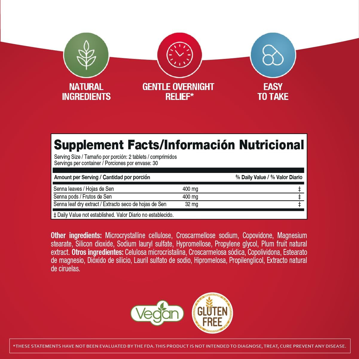 Ciruelax Regular Strength Laxative Tablets - Overnight Relief for Occasional Con
