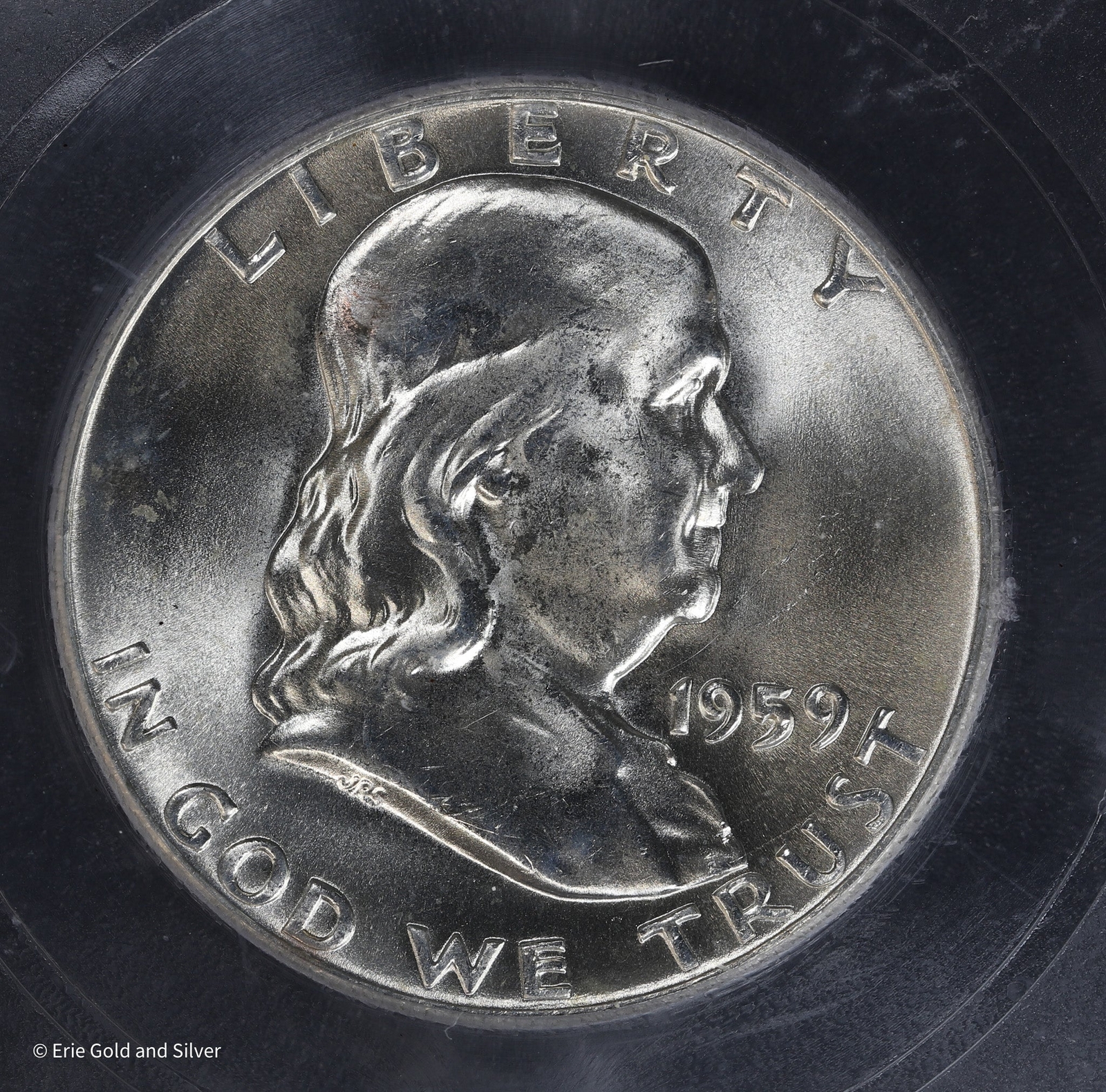 1959-D 50c Silver Franklin Half Dollar ICG MS 65