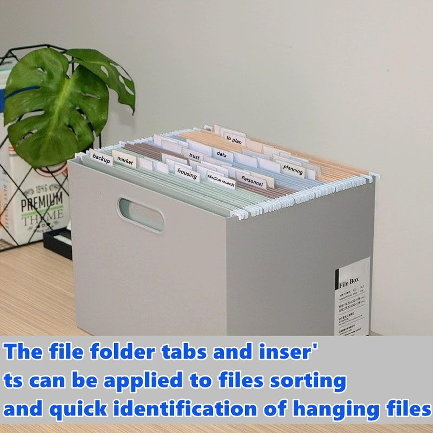 Folder Labels,50+50 Sets of Hanging Folder Label Tabs and Inserts for Hanging...