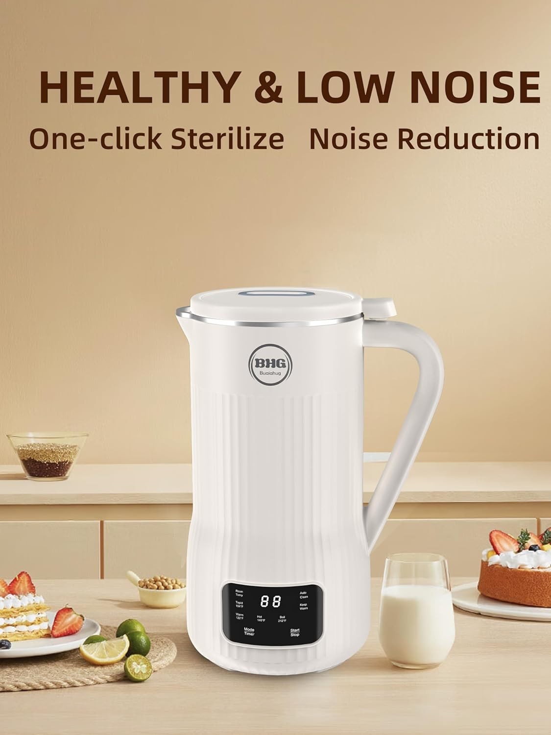 20Oz Nut Milk Maker Machine - Multi-Functional Automatic Almond with 10 Blades
