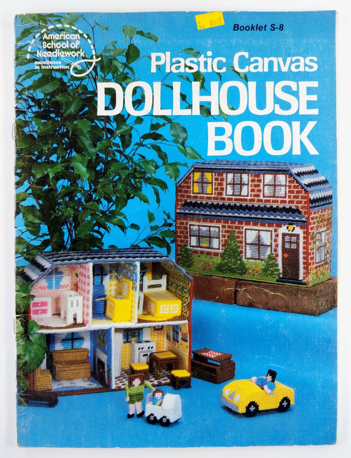 Plastic Canvas Dollhouse Book American School Of Needlework Booklet S-8