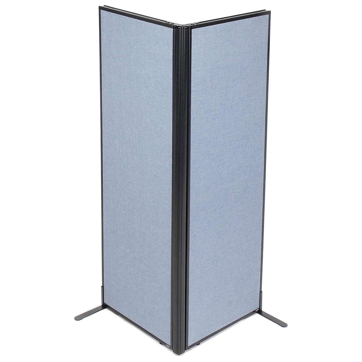 24-1/4"W x 72"H Freestanding 2-Panel Corner Room Divider Blue