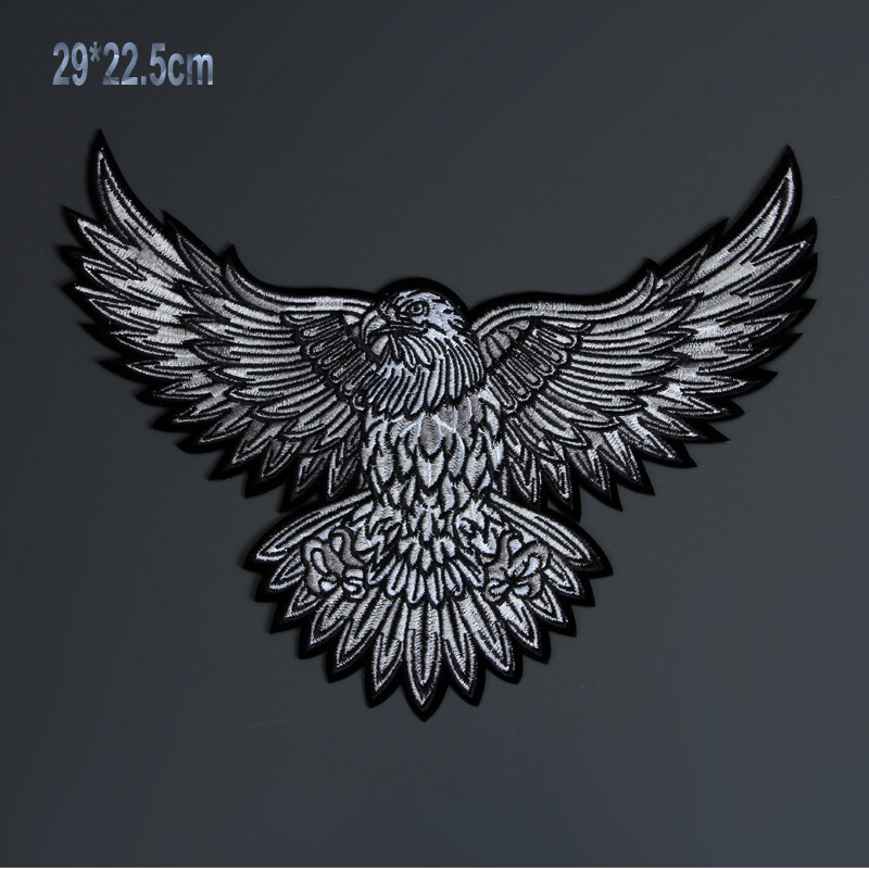 11 Inches Large Embroidery Patches For Jacket Back Eagle Wing  Iron On