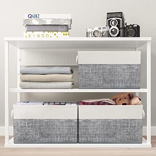 Fab totes Storage Bins [3-Pack], Foldable Storage Baskets for Organizing Toys, B