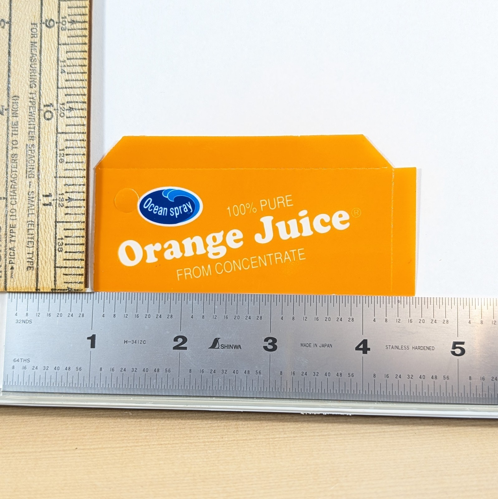 Ocean Spray Orange Juice vintage NOS Soda Vending Machine Flavor Strip retro