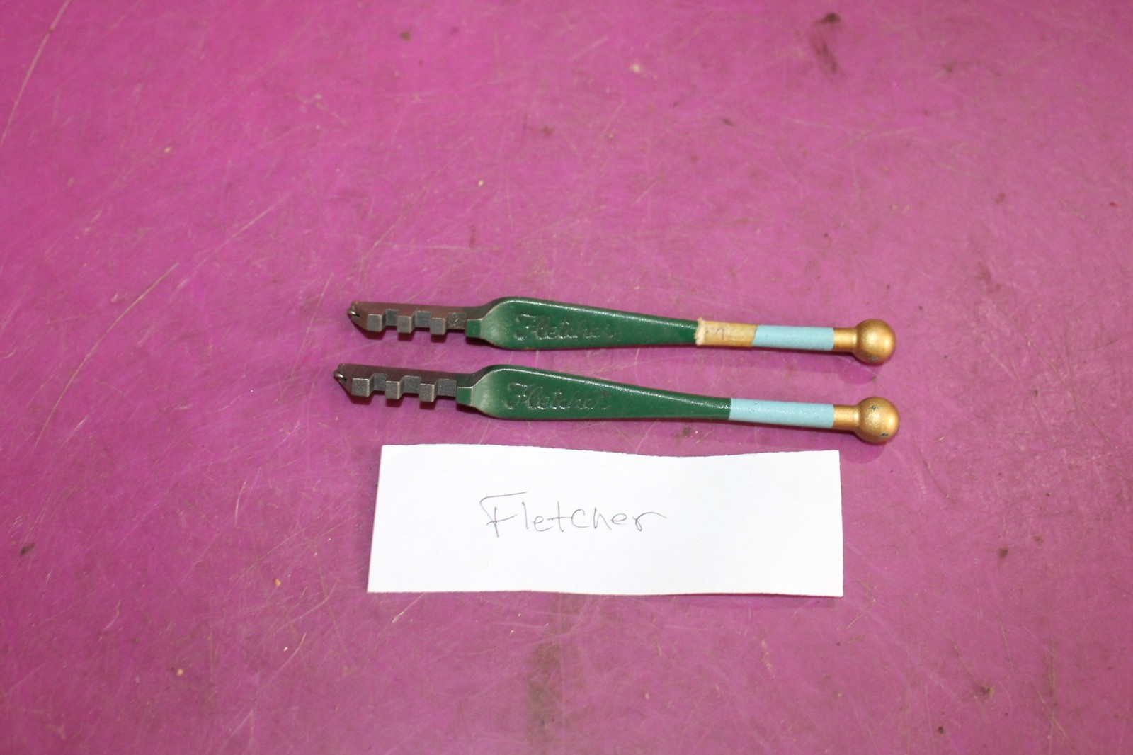Two (2) Vintage Metal Fletcher Glass Cutters. See pic.