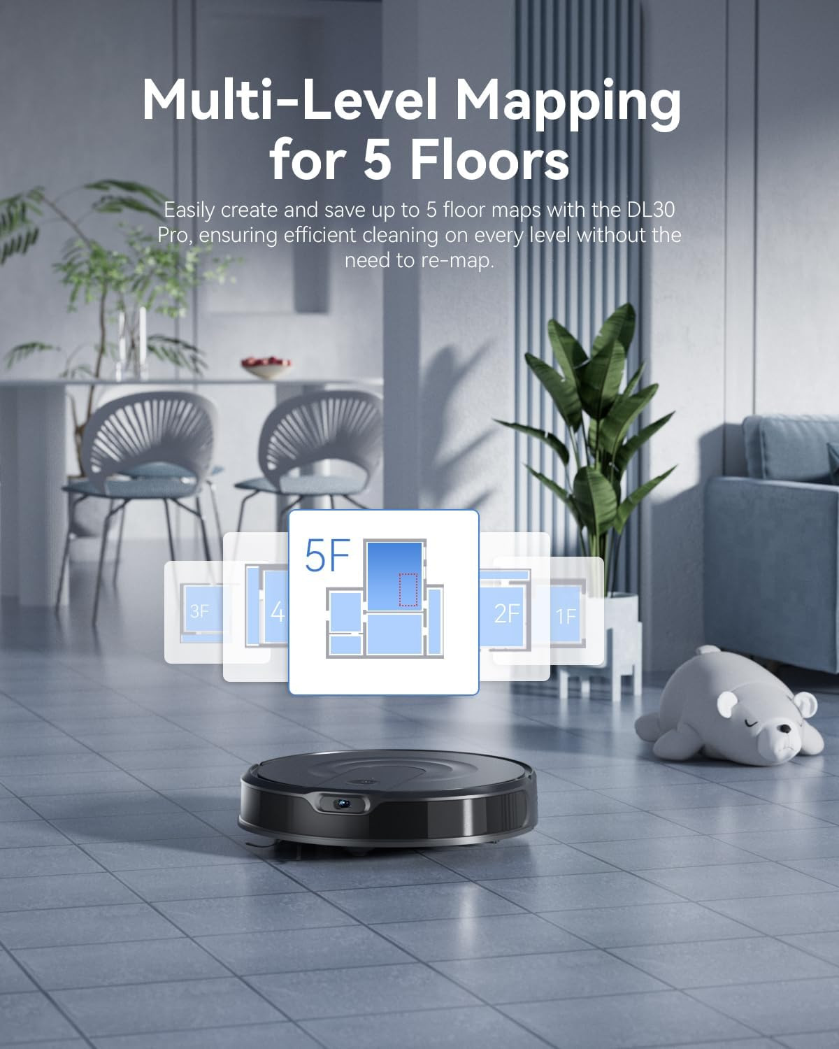 Robot Vacuum and Mop Combo, Lidar Navigation, 9000Pa Suction Robotic Vacuum Clea