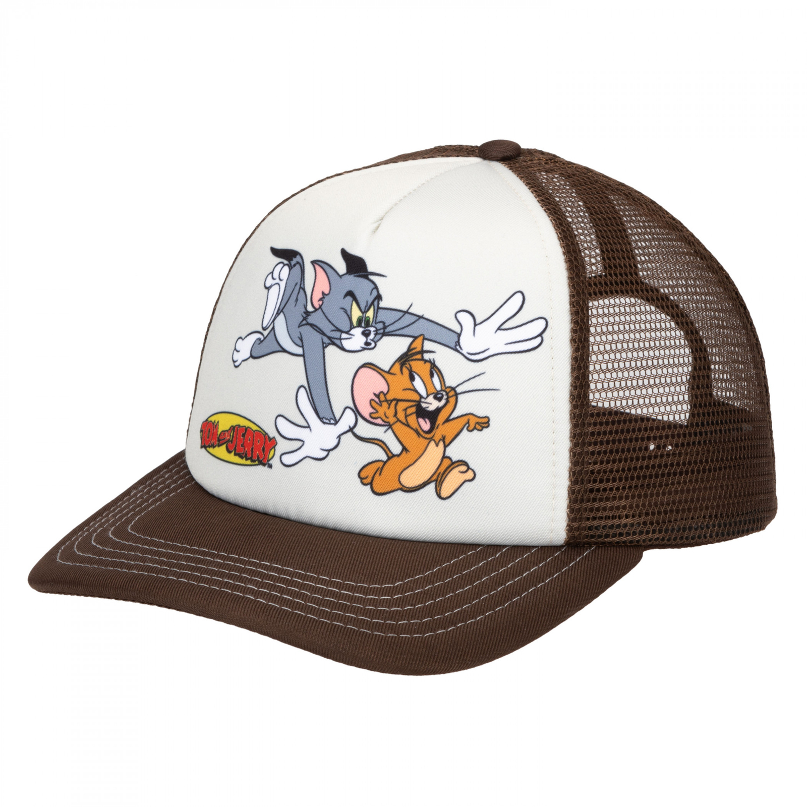Tom and Jerry Chase Snapback Trucker Hat Multi-Color