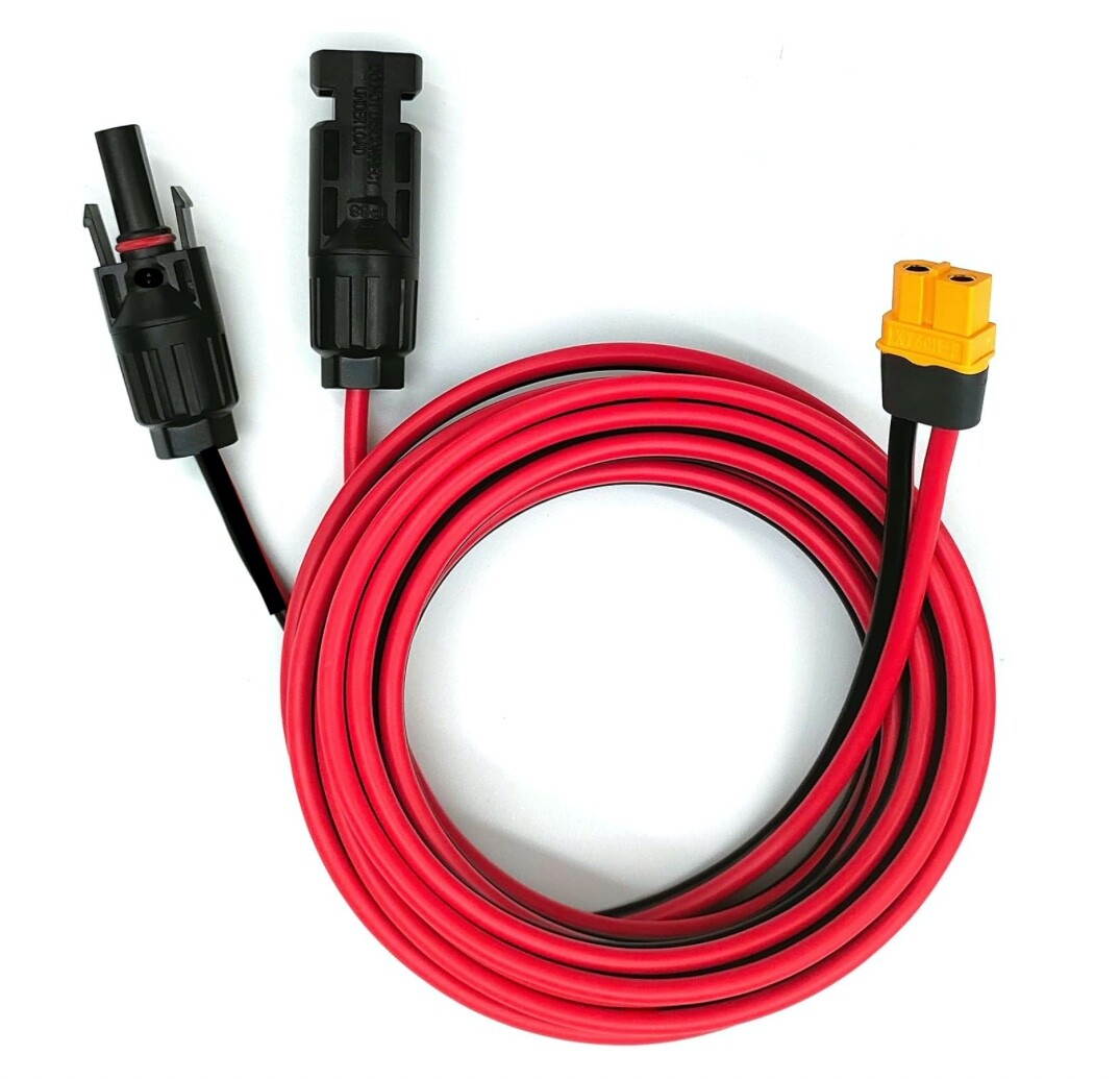 15ft Solar Panel Extension Cable Wire  XT60 Female to Solar Connectors