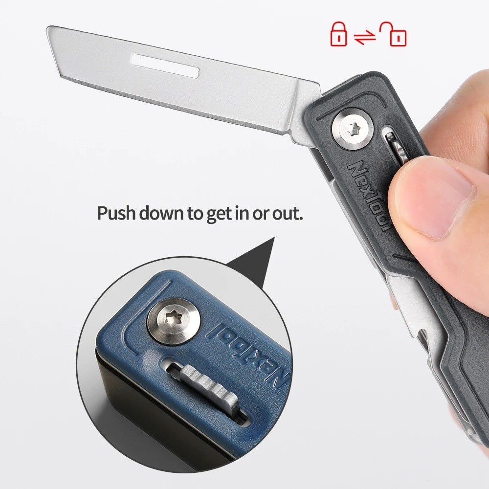 Nextool 10 in 1 Tools Multifunction Unpack Knife Scissors Screwdriver Folding