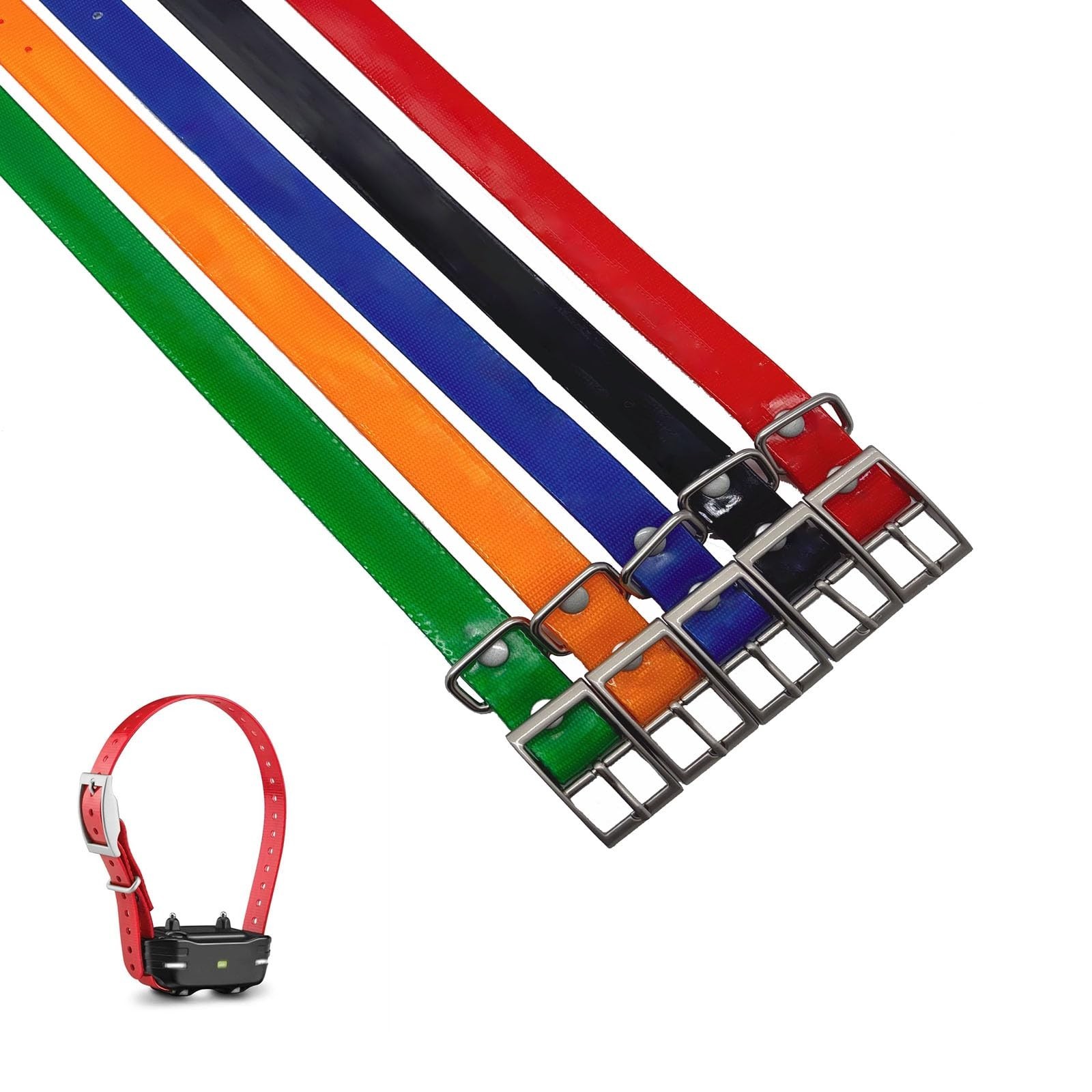 5 PCS 3/4" Dog Collar Replacement Straps for Training, Bark, Shock & GPS Collars