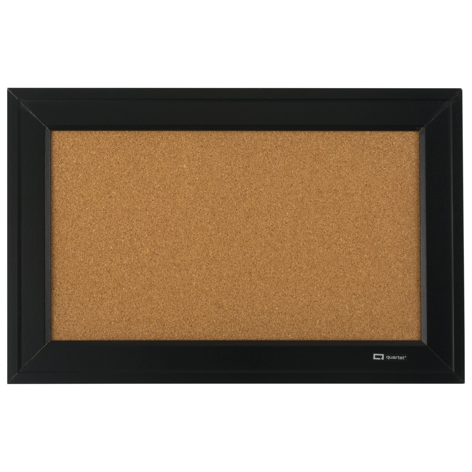 Quartet Cork Bulletin Board, Framed Corkboard, 11” x 17”, 11" x 17", Brown