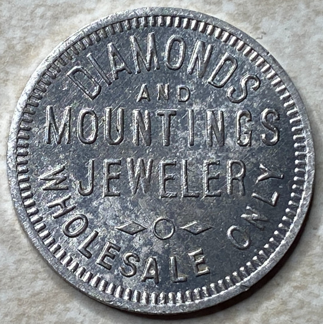 T9144 Diamonds and Mountings Jeweler, Unknown Anillo Restrike Arcade Token