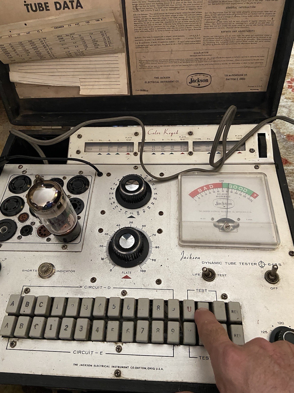 jackson 648S Vacuum tube tester Asis