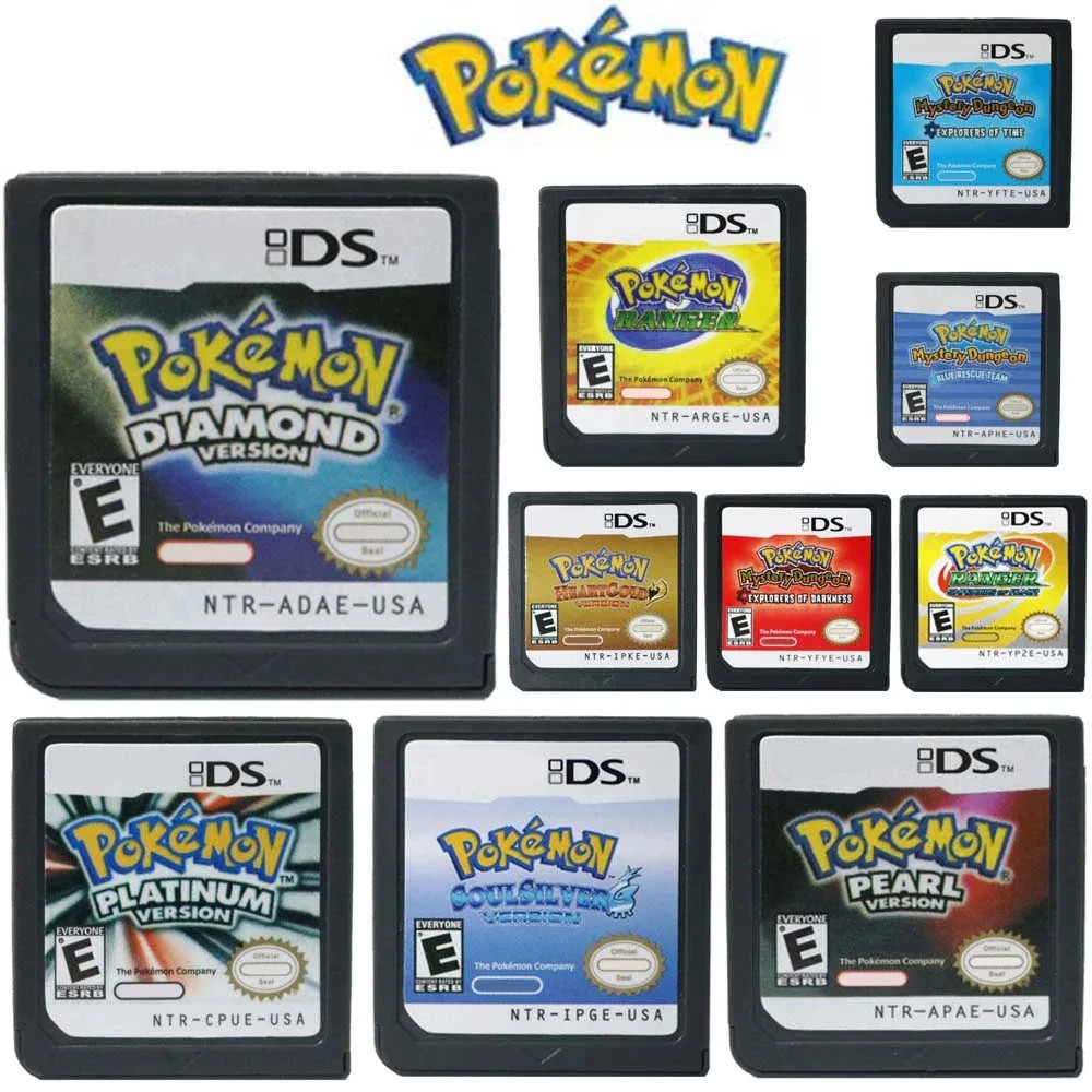Pokemon Series DS Game Card Cartridge Video Game Console Card HeartGold SoulSilv
