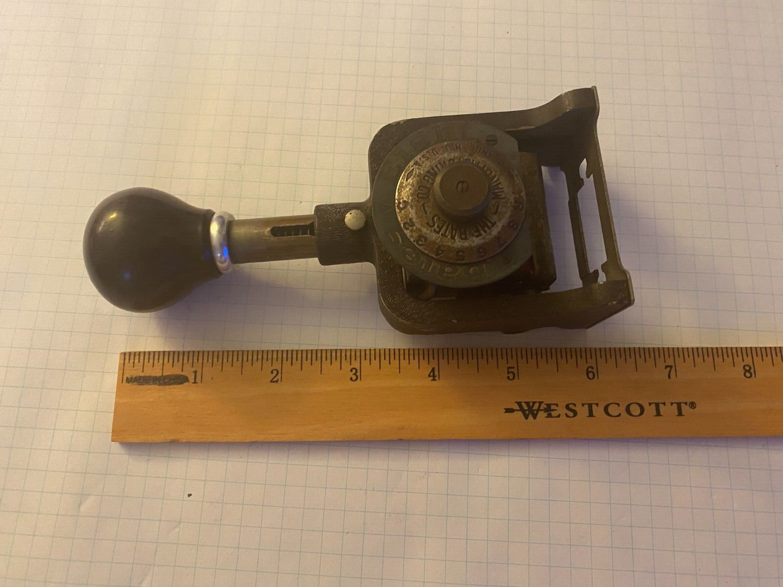 Bates numbering machine, 5wheels, style E