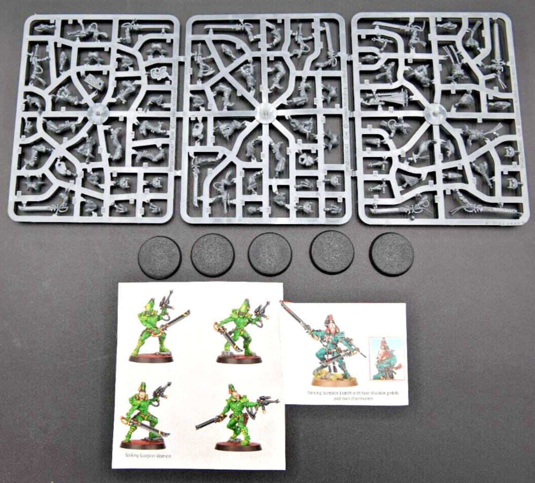 Warhammer 40k Aeldari / Ynnari / Eldar Striking Scorpions w/Exarch PLASTIC