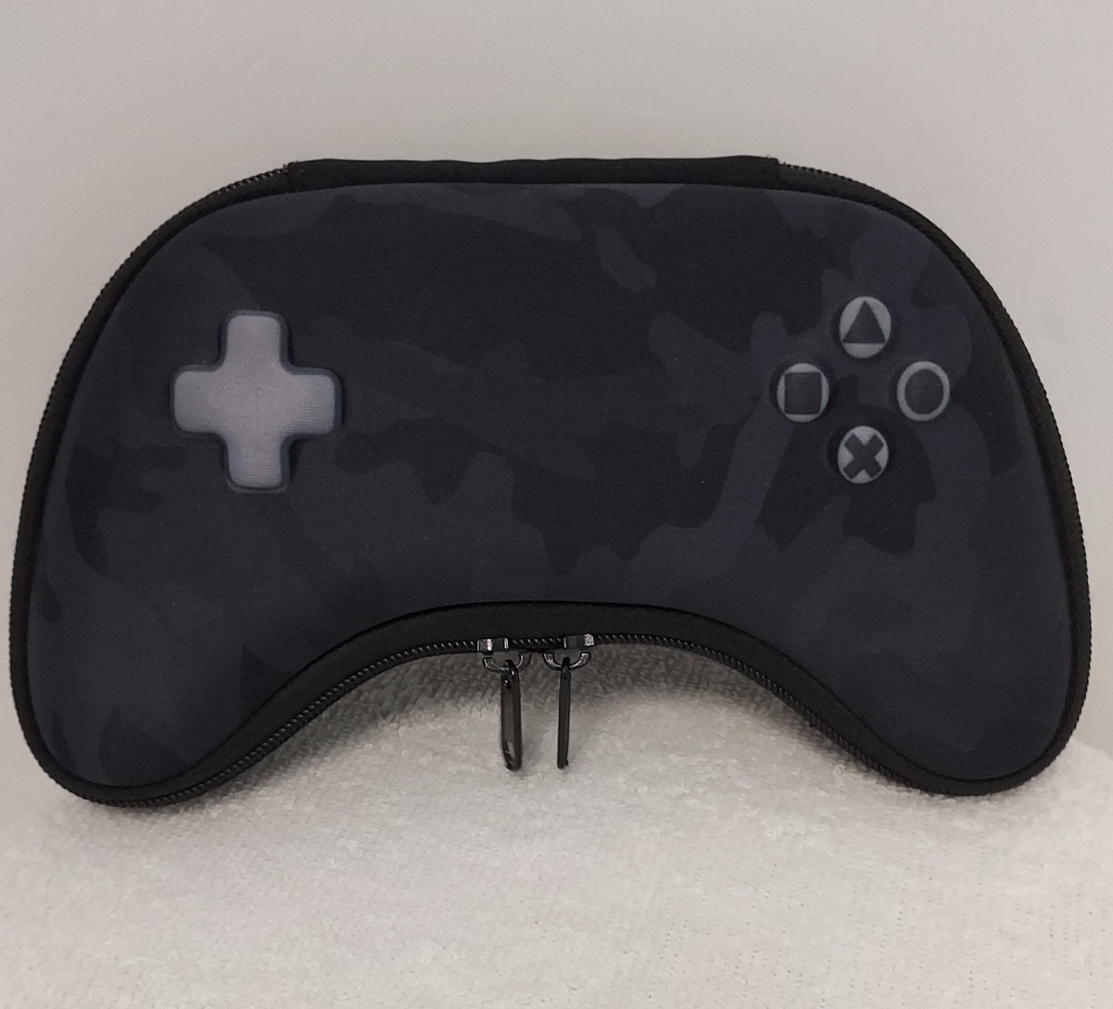 Academic Video Game Controller Pencil Case Black Camoflage Zip Closure Storage