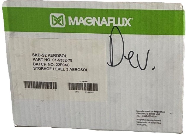 New box of 12 Magnaflux SKD-S2 Spotcheck aerosol 01-5352-78