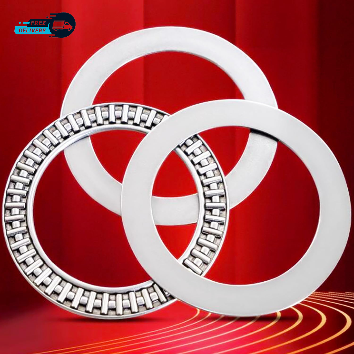 2 Sets AXK2035 Thrust Needle Roller Bearings with Washers 20Mm Bore 35Mm OD