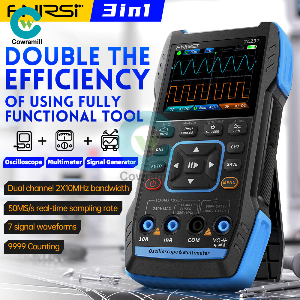 FNIRSI 2C23T/2C53T/2C53P Digital Oscilloscope Multimeter Signal Generator NEW