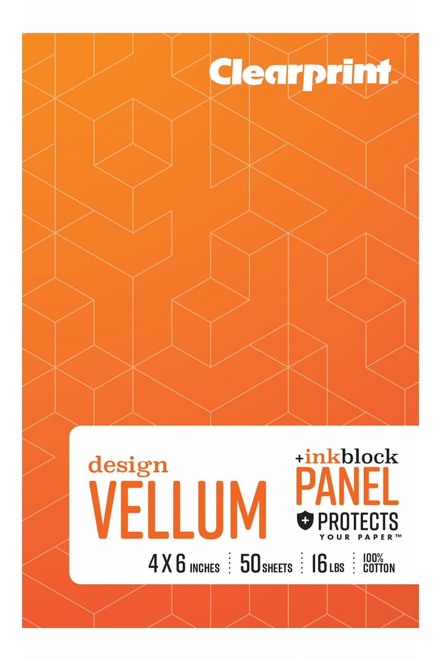 Clearprint Vellum Field Book, 4x6", 50 Sheets, Ink Block Panel & Fade-Out Grid