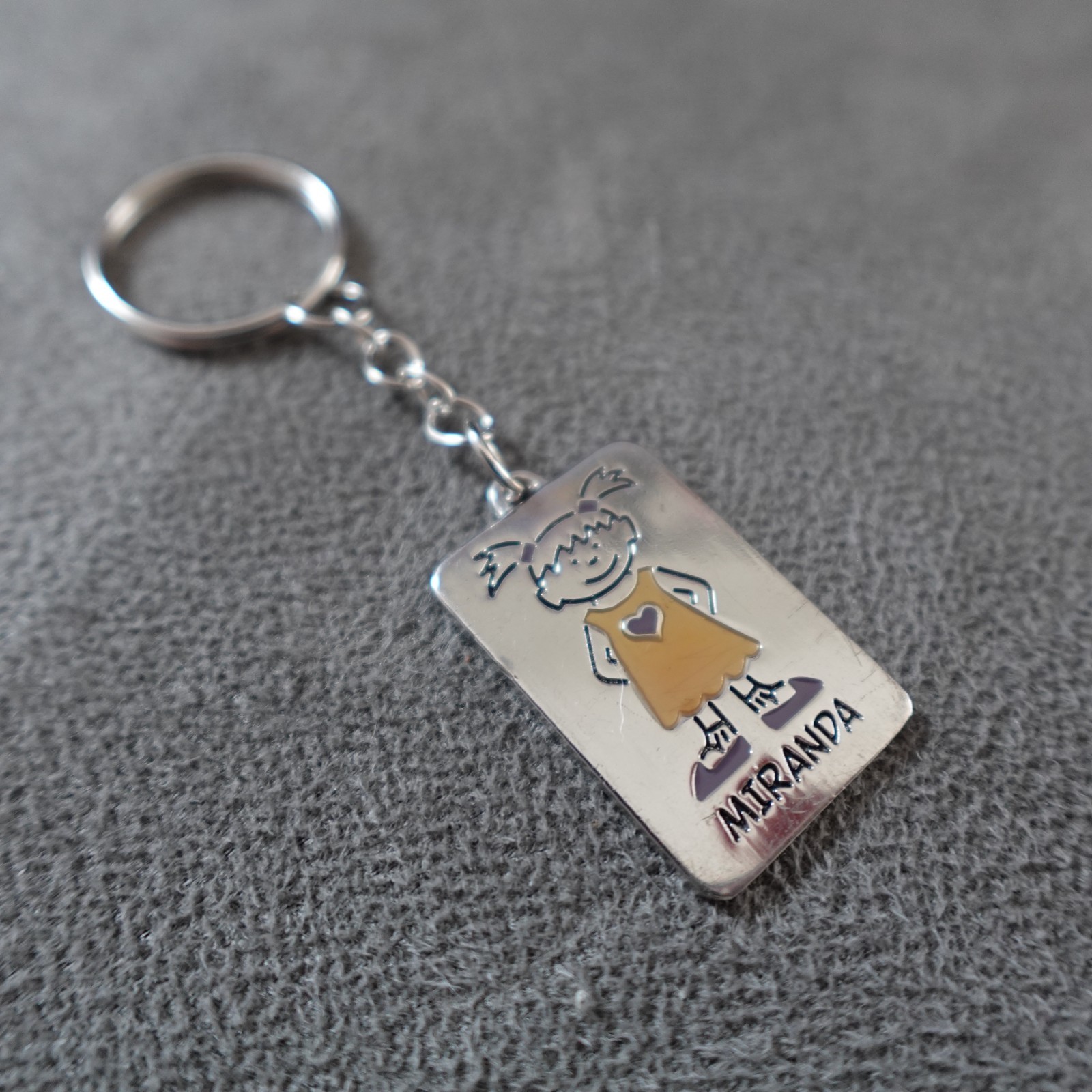 Miranda Keychain Zipper Pull Color Personalized Name Kidcore