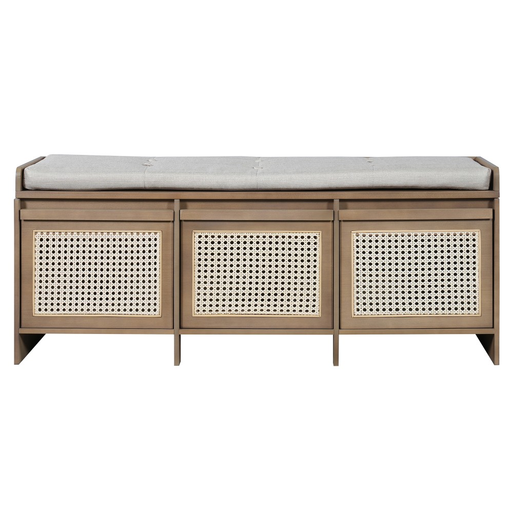 Shoe Bench with Cushion, Shoe Storage Bench for Entryway, Hallway, Living Room