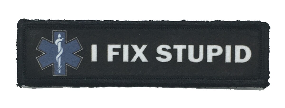 1x4 Tactical Band Aid Morale Patch Medic EMT Funny Military Army Badge Flag USA