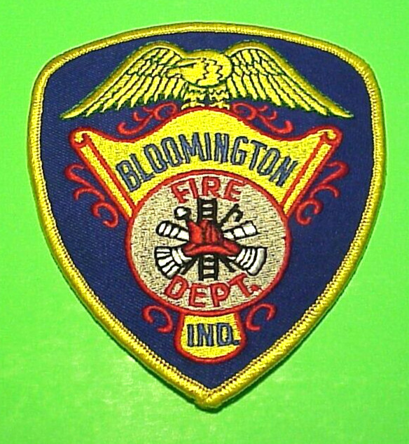 BLOOMINGTON  INDIANA  IN   5"   FIRE DEPT  PATCH  FREE SHIPPING!!!