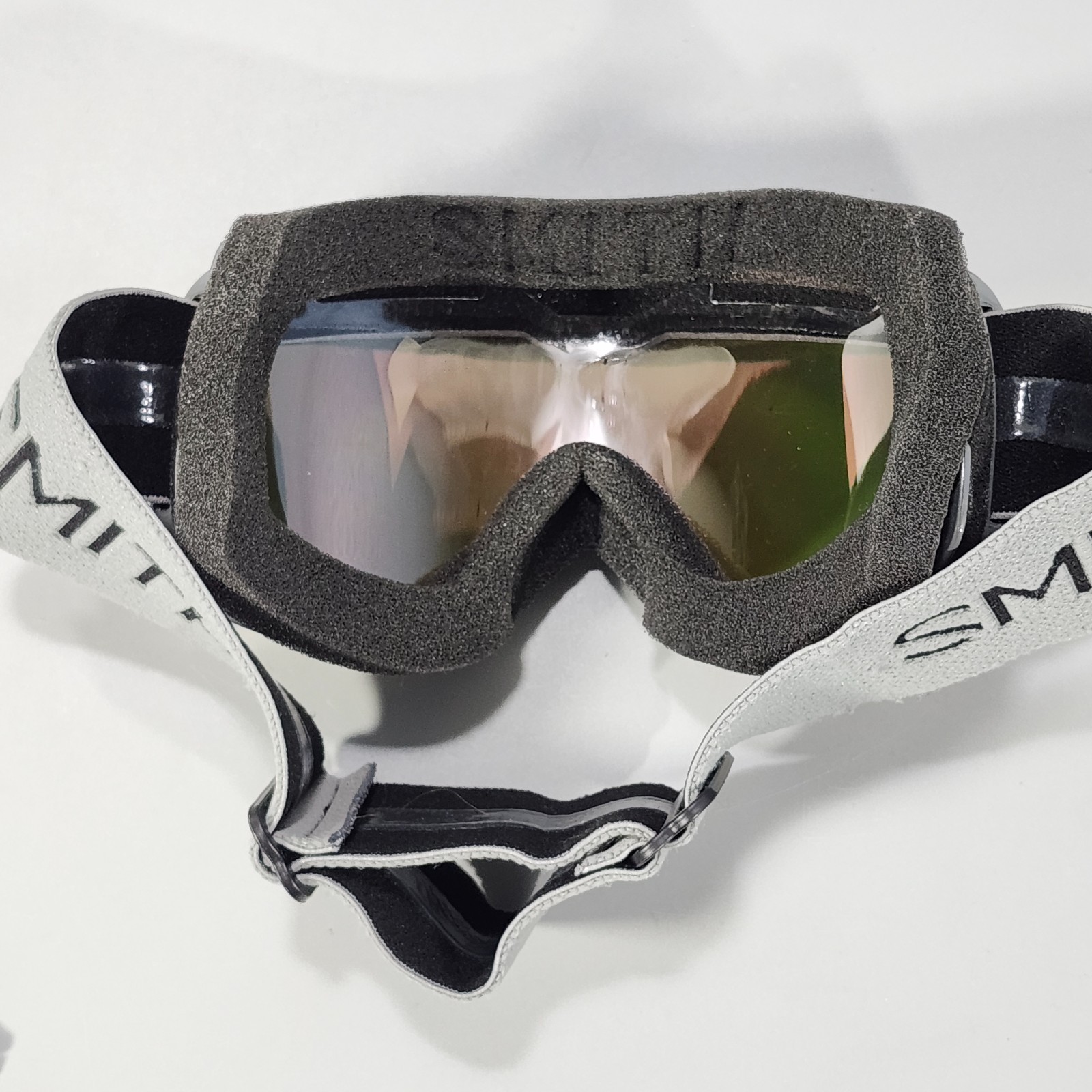 Smith Optics Project Grey Adult Snow Goggles Fire Red Mirror Lens Ski with Bag
