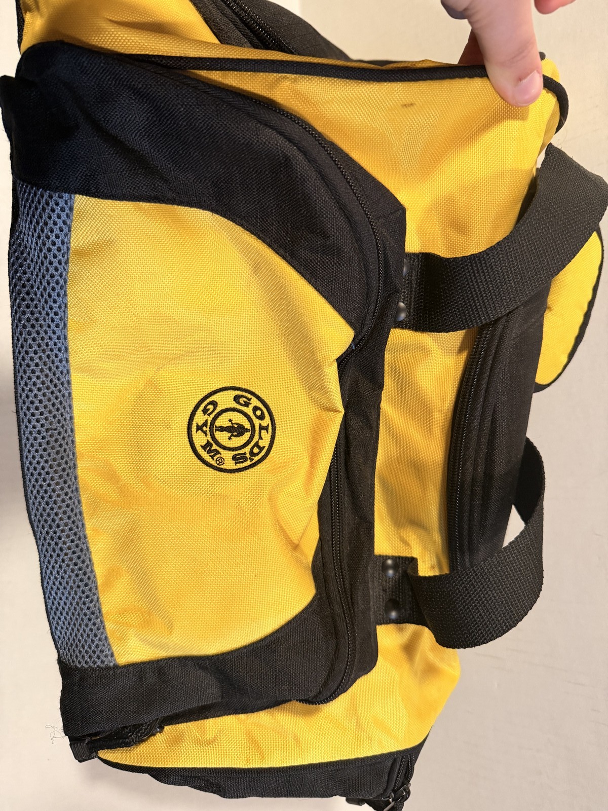 Gold's Gym Yellow & Black Duffel Bag Archery Accessories Sports Gear Travel