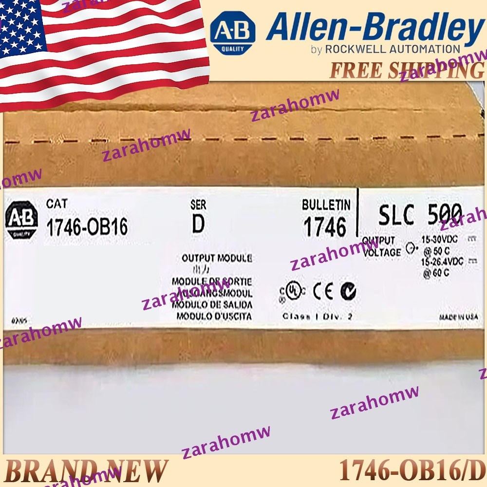 New in Box AB 1746-OB16/D CAT SLC 500 PLC Output Module Free Ship US