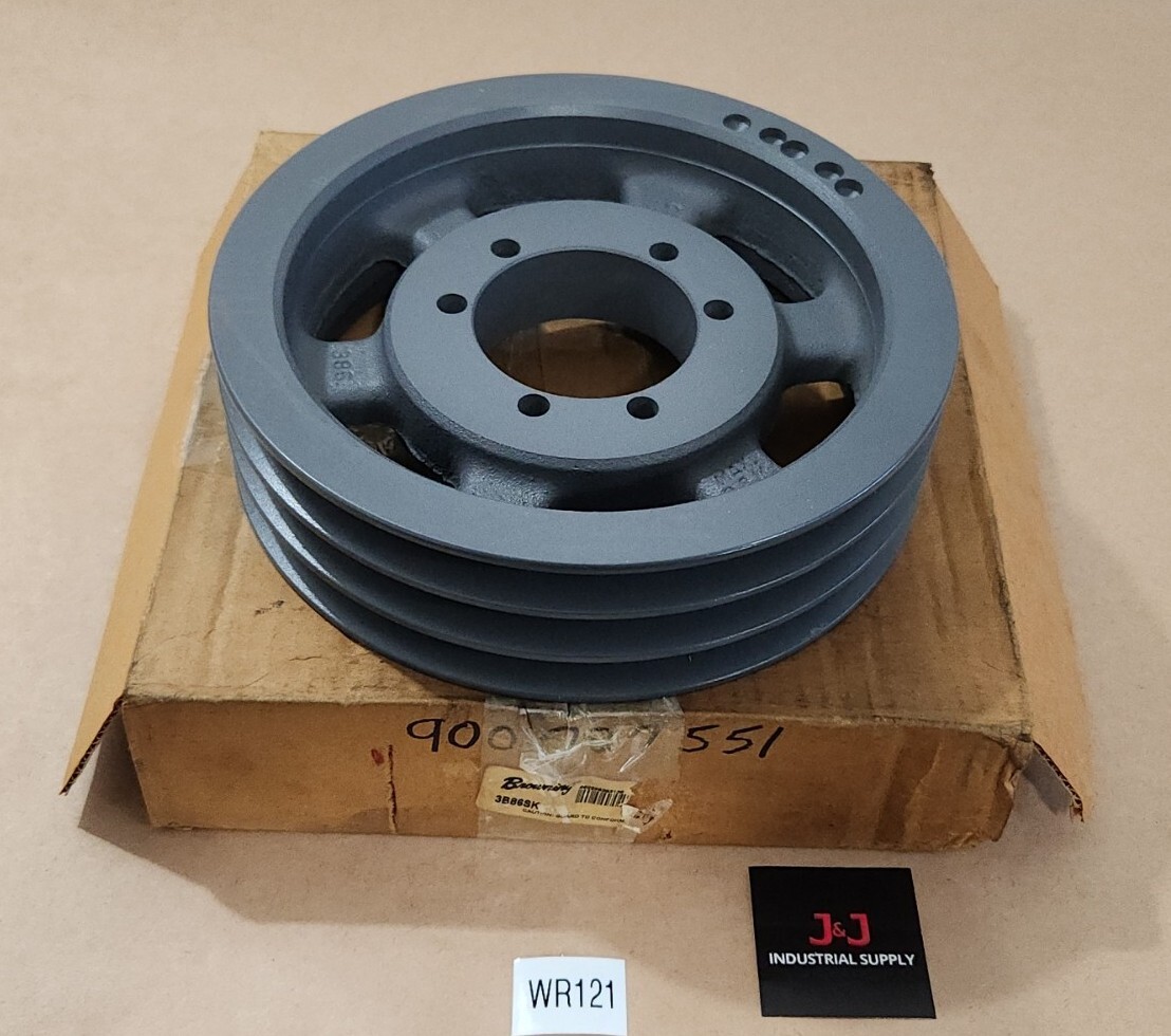 *NEW* Browning 3B86SK 3-Groove V-Belt Pulley Sheave Fixed Pitch + Warranty!
