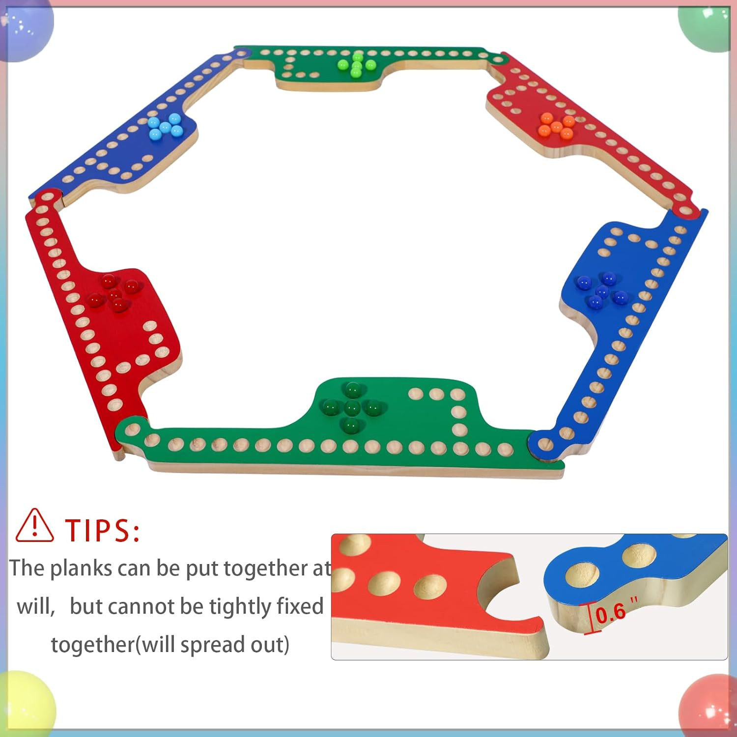 Colorful Jokers and Marbles Board Game Pegs and Jokers Card Game for 2-8 Players