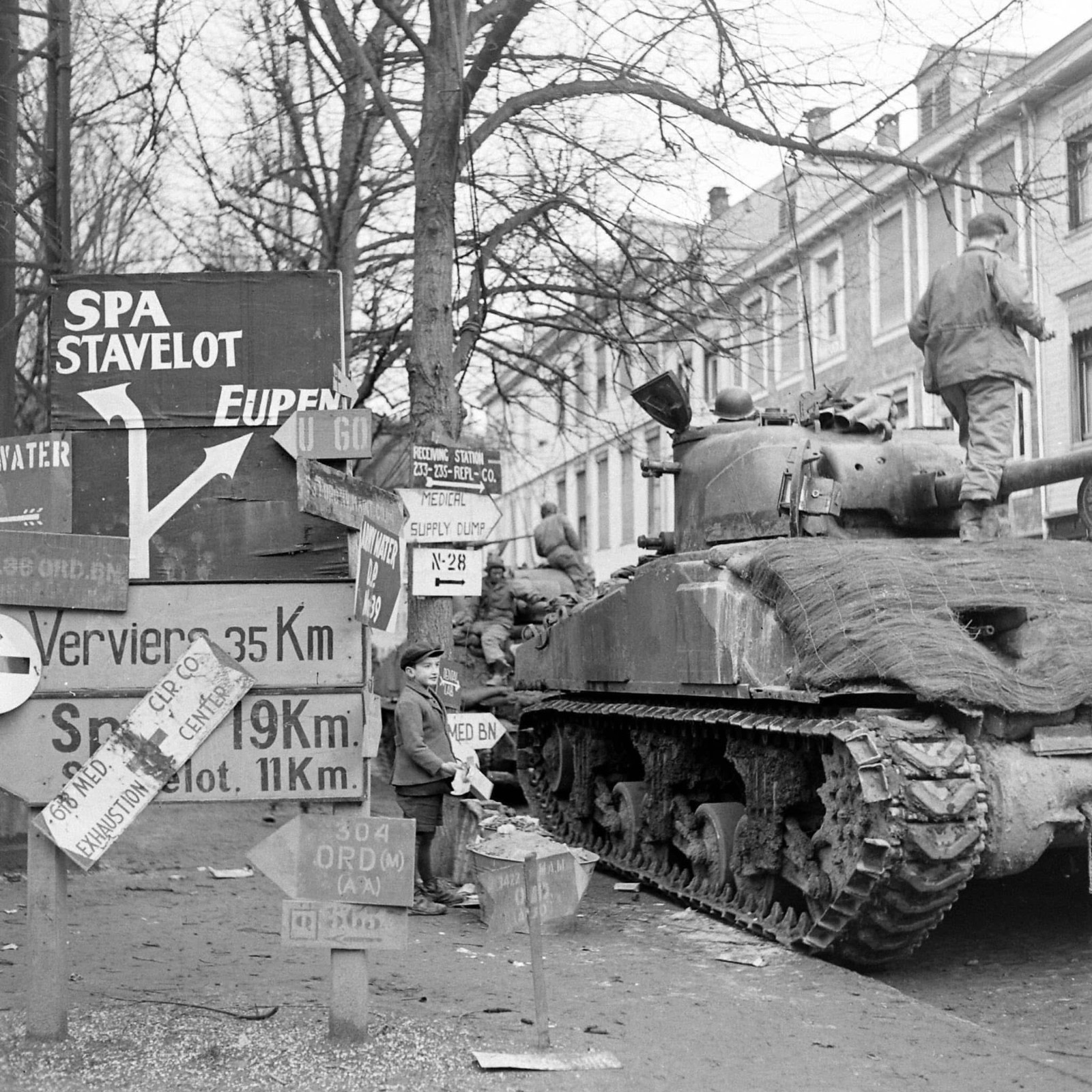 WW2 WWII Photo World War Two /  US Army Malmedy Belgium Battle of the Bulge 1944