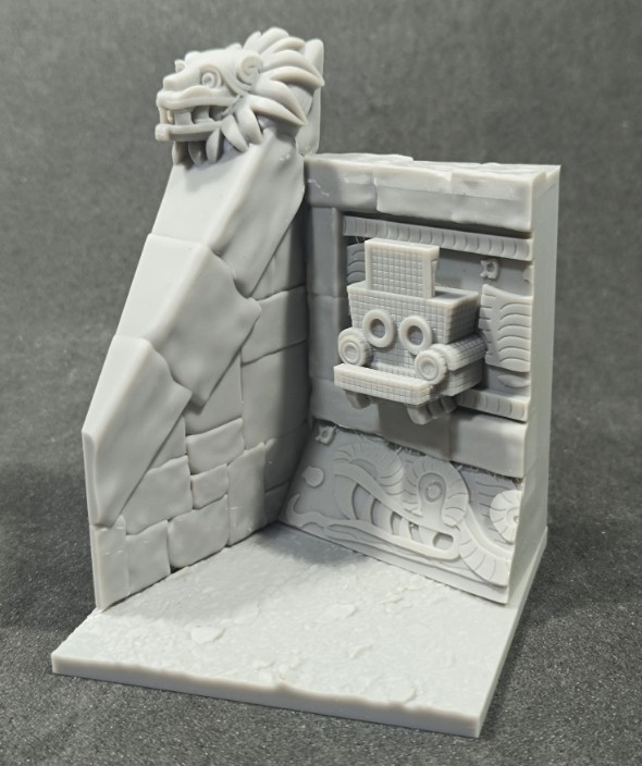VG Dio 75mm Quetzalcoatl Pyramid Section (100mm x 100mm, height 130mm)