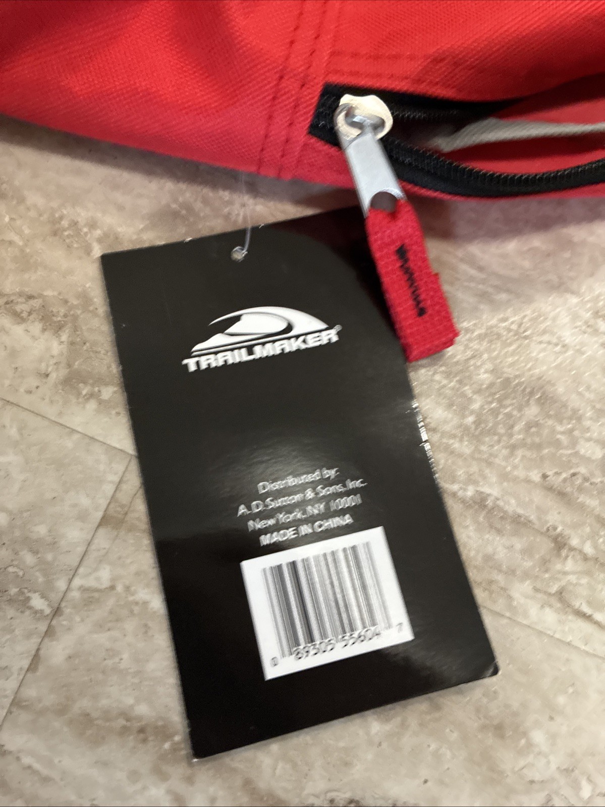 NWT Trail Maker Red Backpack Outdoors Full Zip Sports Logo Backpack
