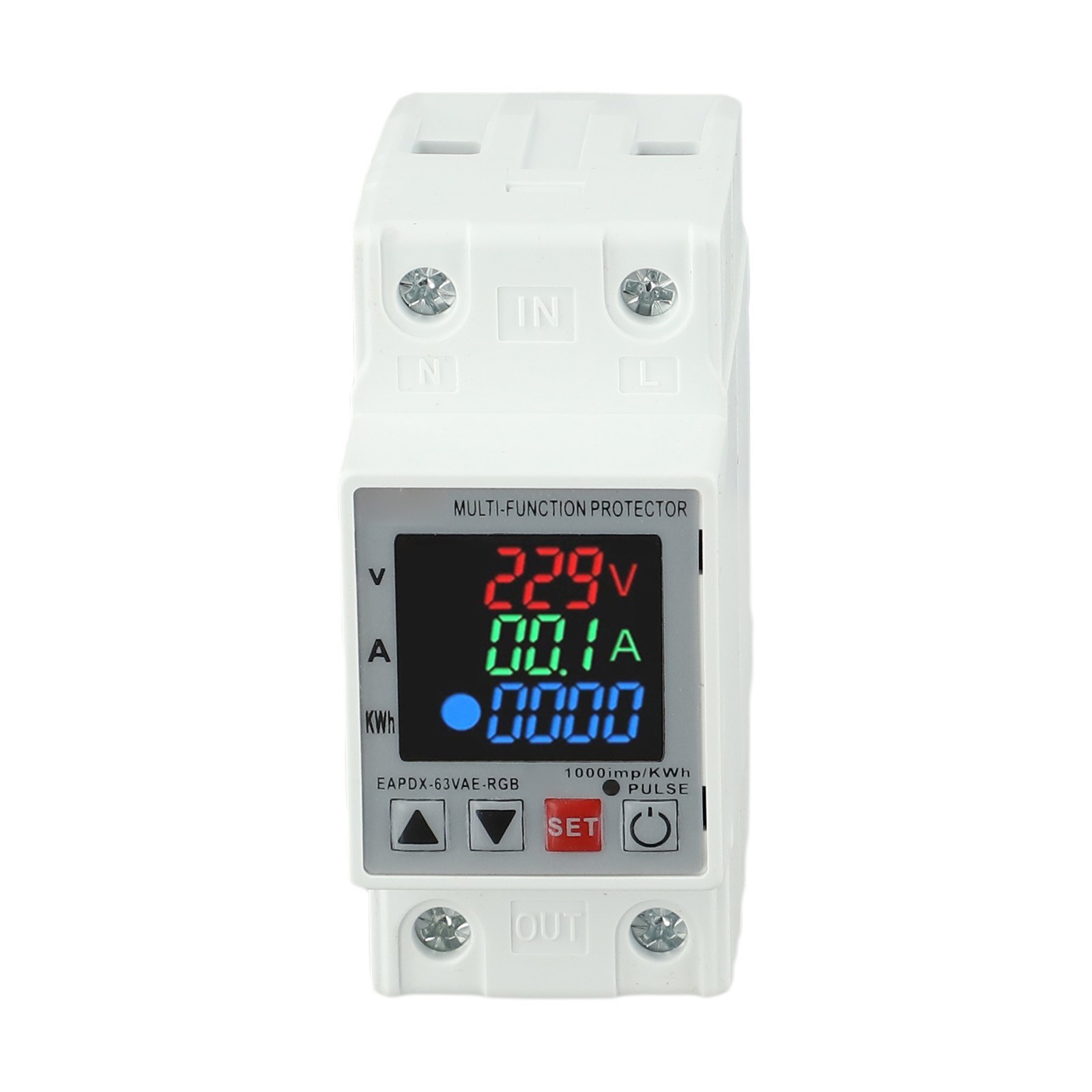 Adjustable Protector Relay with Display Features for Din Rail Applications