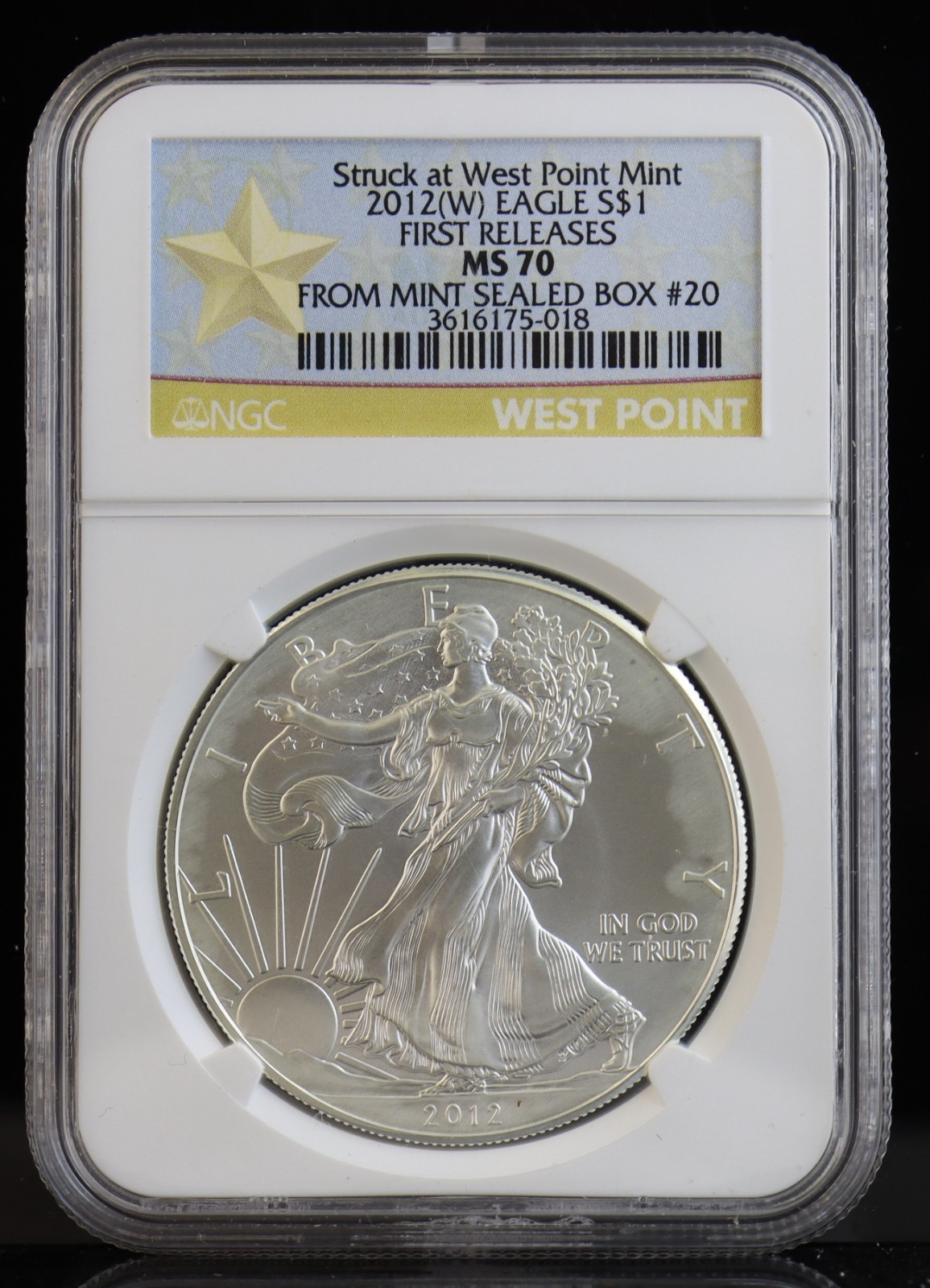 2012-(W) American Eagle Mint Sealed Box #20 NGC MS70
