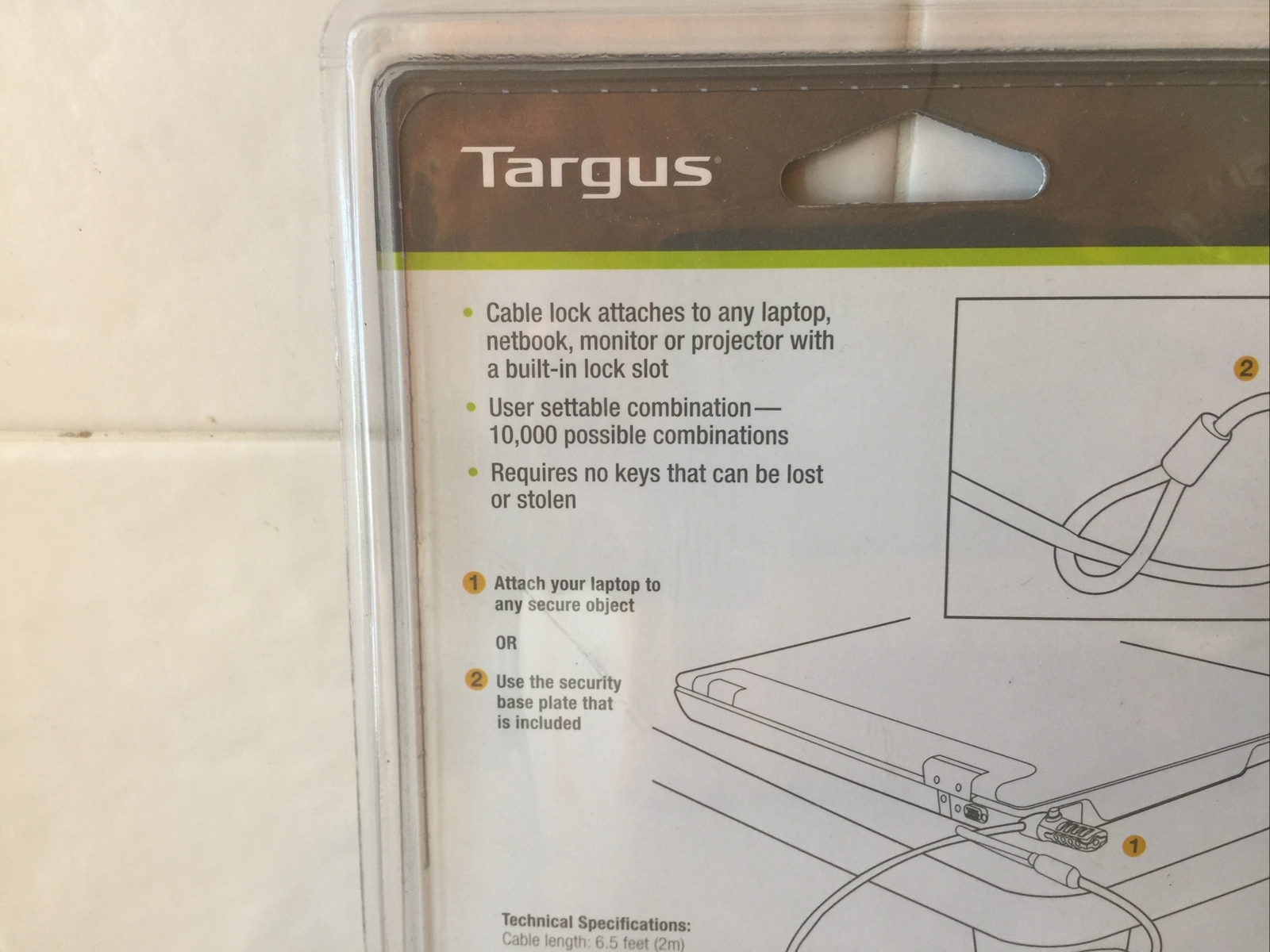 Targus DEFCON CL Laptop Computer Cable Lock (SEALED)