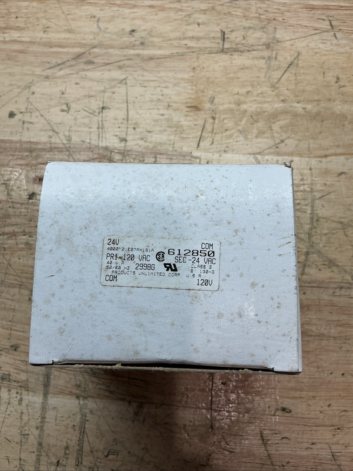 Products Unlimited Corp. 612850 120V To 24VAC Furnace Transformer NEW OLD STOCK