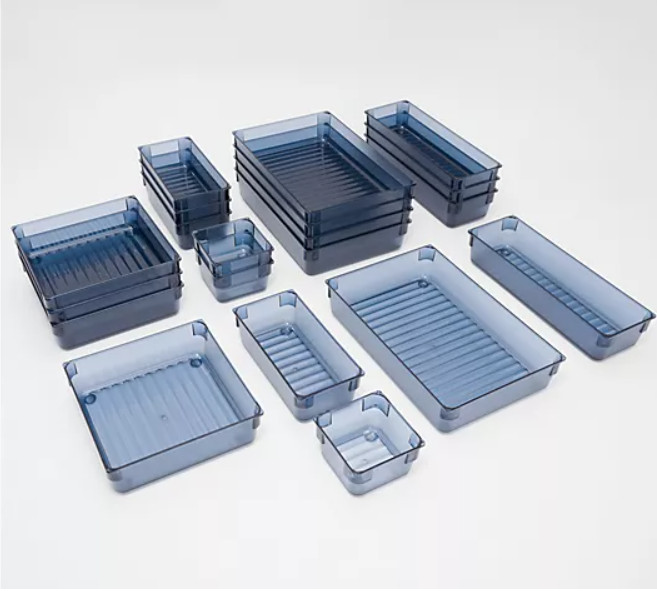 Tidy & Co. 20-Piece Ultimate Drawer Organizer Set, 5 Sizes, BLUE V46619