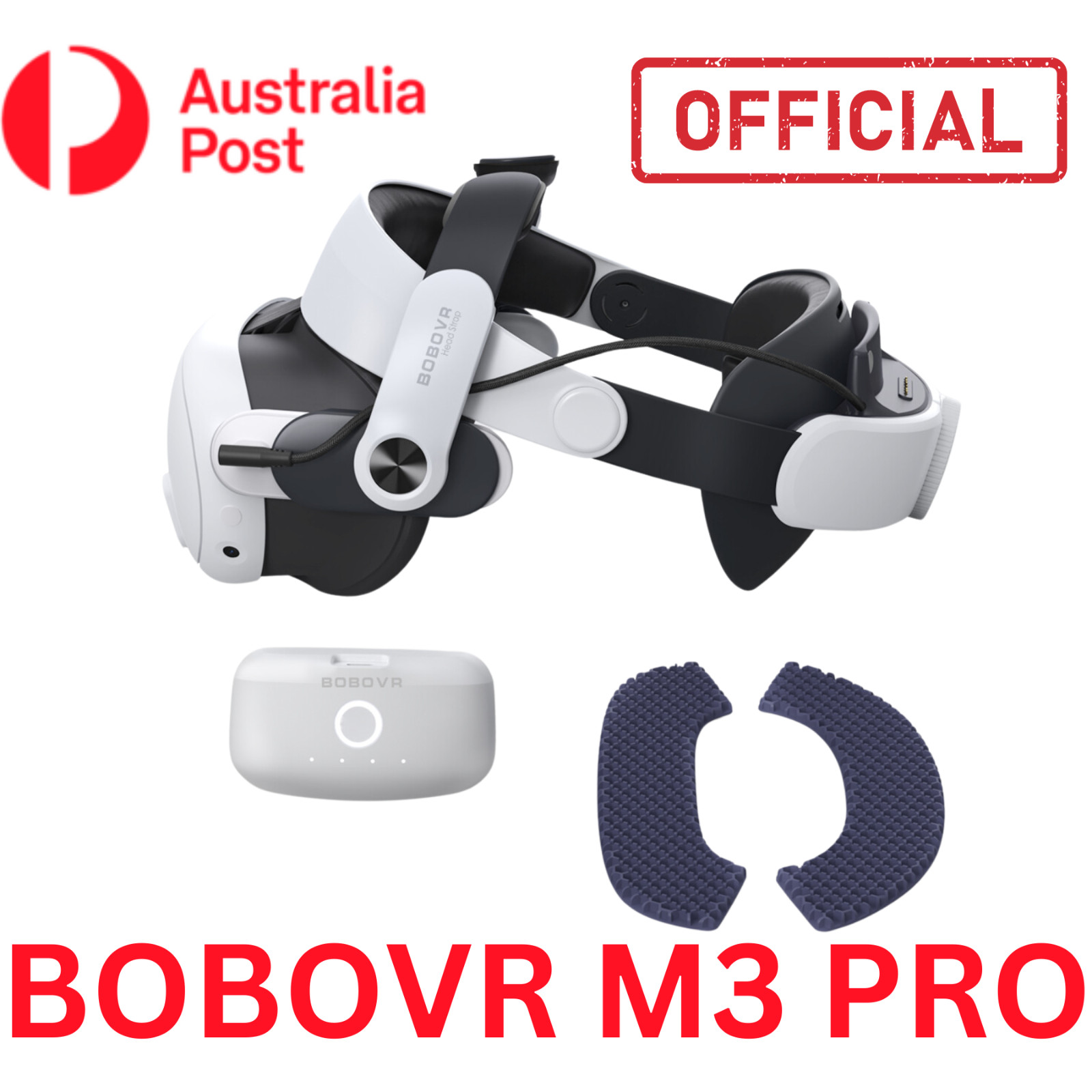 BOBOVR M3 Pro Battery Pack Head Strap Kit for Meta Quest 3 Reduce Facial Stress