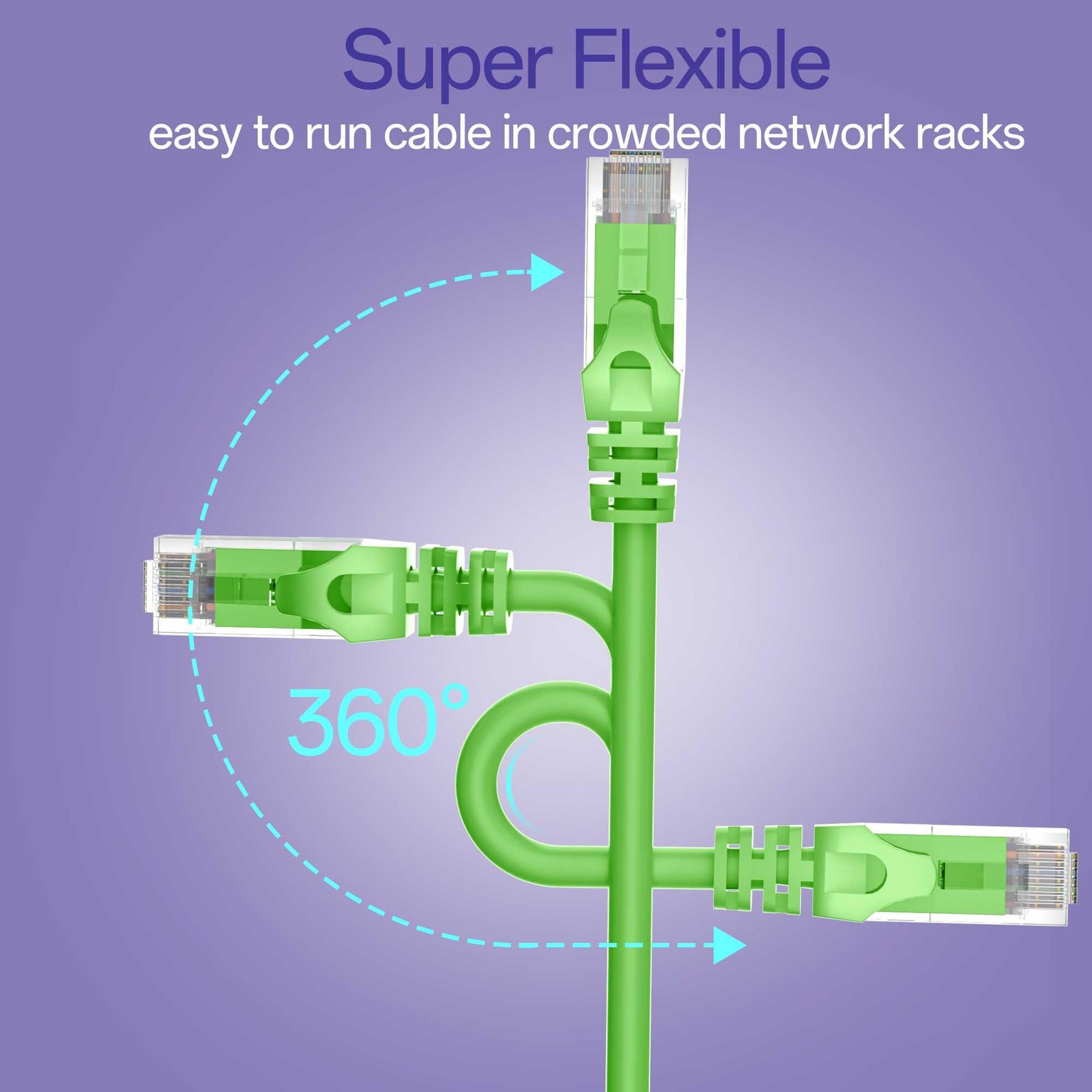 Cat 6 Ethernet Cable 2FT (24Pack), Cat6 Ethernet Patch Cable 10Gbps, High-Speed
